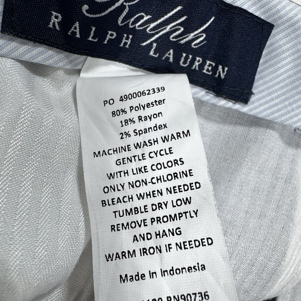 Ralph Lauren The Comfort Flex Pant Men's 42x29 Flat Front Navy Plaid Casual NWT - Picture 7 of 15